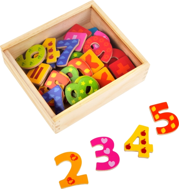 Small Foot houten gekleurde magnetische cijfers 40 stuks