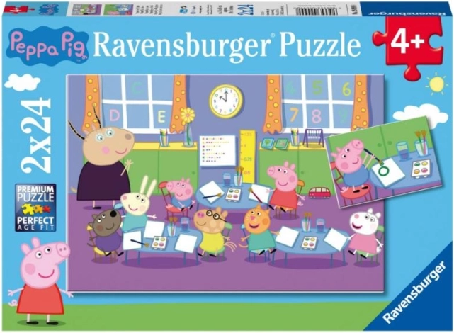 Ravensburger puzzel Peppa Pig 2×24 stukjes – klas