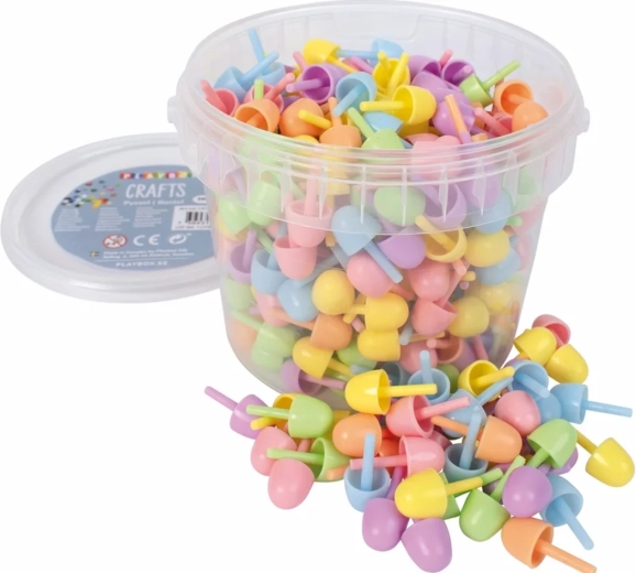 Playbox kleurrijke mozaïek met dopjes 350 stuks