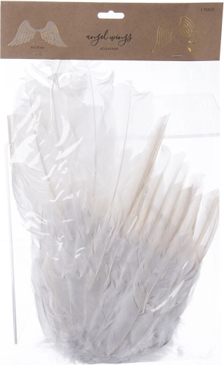 Witte engelenvleugels van veren 53 × 37 cm