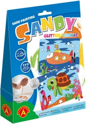 Zandtekeningen schildpad en onderzeeër