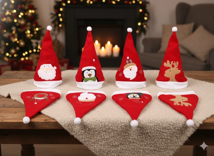 Kerstmuts Santa – mix van motieven