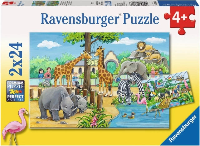 RAVENSBURGER Puzzel Welkom in de Zoo 2x24 stukjes