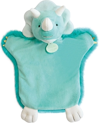 Pluchen handpop dinosaurus 25 cm