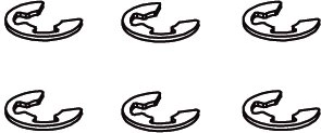 E-clip borgclip 4 mm voor Voltage-Major - 1 stuk