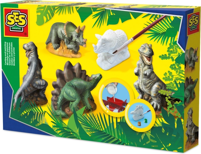 Gipsen dinosaurus-driedelige set
