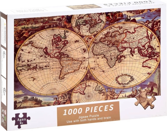 Antieke wereldkaart puzzel 1000 stukjes