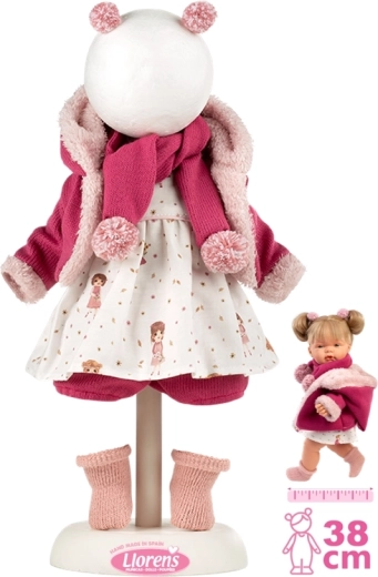 Llorens outfit voor pop van 38 cm – winterse roze set, 6-delig