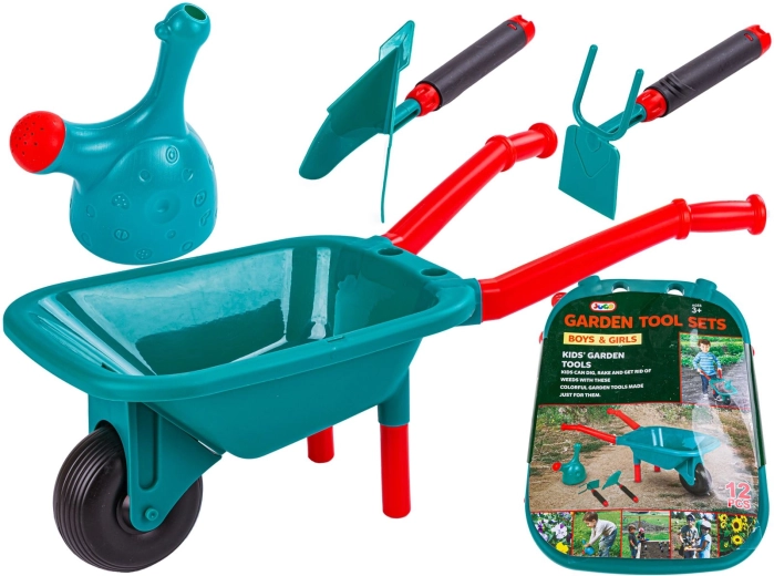 Kinder-tuinierset met kruiwagen en accessoires (12 delen)