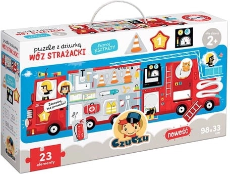 CzuCzu Puzzel met gat Brandweerwagen
