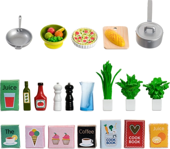 Lundby keukenaccessoires en voedingsmiddelen voor het poppenhuis