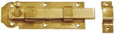 Eenvoudige grendel 80 × 30 × 3 mm, geel verzinkt