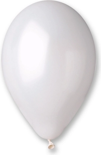 Parelmoer metallic ballonnen 10" wit