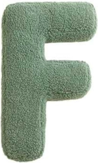 Mealini pluchen letter f groen - 1 stuk