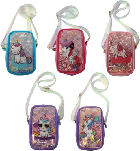 Kinder-crossbodytas met eenhoorn en wervelende versieringen