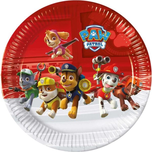 Papieren borden PAW PATROL 23 cm, 8 stuks