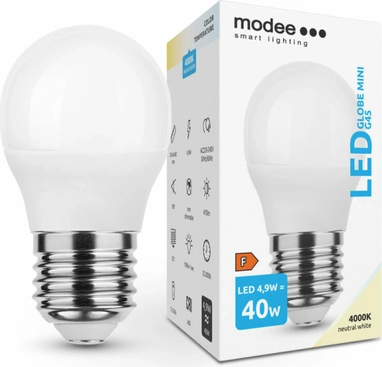 LED-lamp Modee Globe Mini G45 4,9 W E27, 470 lm, neutraal wit