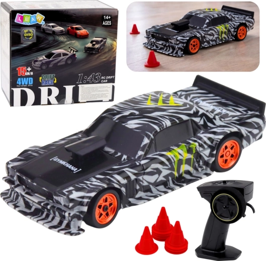 RC drift-sportauto zwart 1:43