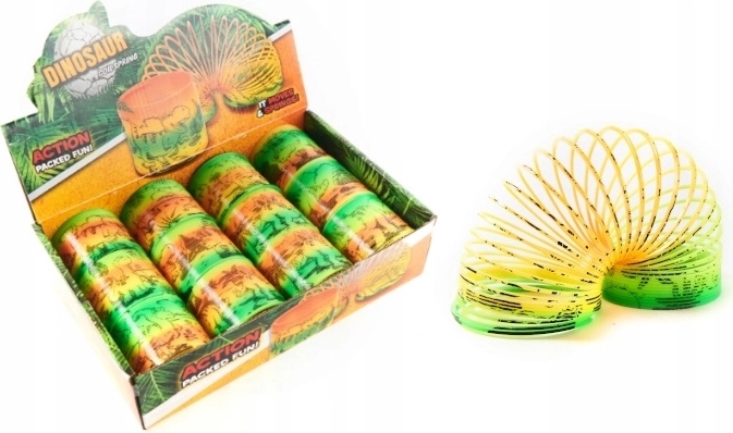 Kinder springveer met dinosaurusmotief (12 stuks in display)