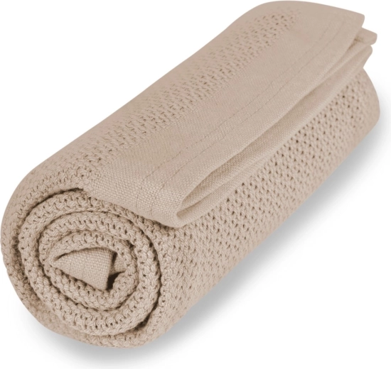 VINTER & BLOOM deken Soft grid organic golden sand