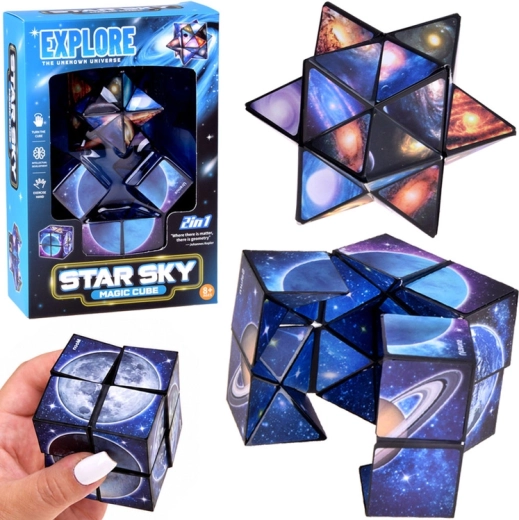 Magische transformatiekubus 2-in-1 Star Sky – kosmische puzzel