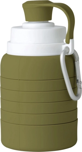 Mininor opvouwbare siliconen fles moss green
