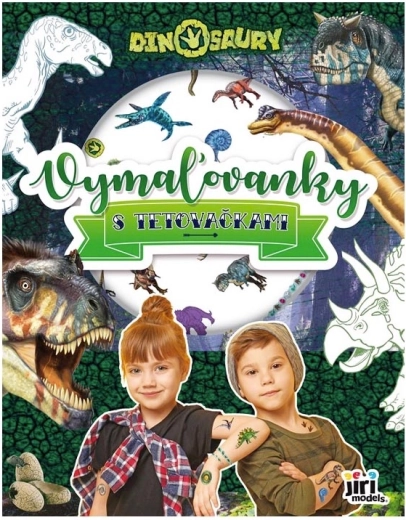 Dino kleurboek met kindertatoeages - 1 stuk
