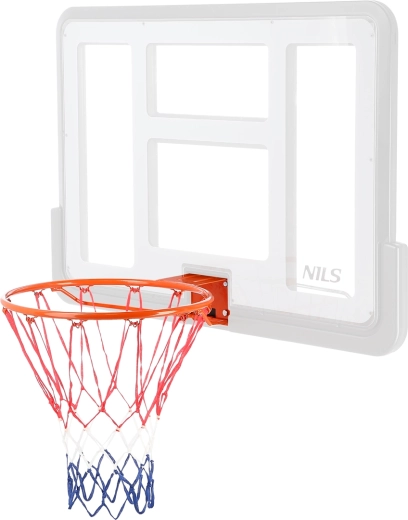 NILS basketbalring voor muurmontage met nylon net 45 cm