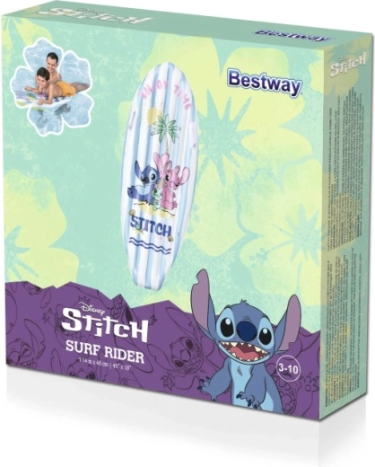Opblaasbaar surf-vlot DISNEY Stitch 114 × 46 cm met handgrepen