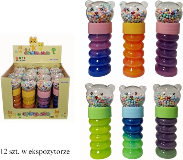 Plastische slime in een tube met berenmotief