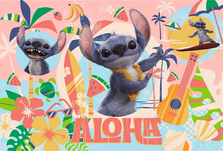 Puzzel 100 – STITCH EN VRIENDEN IN ACTIE van DISNEY Trefl