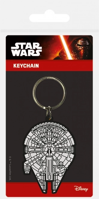 Rubberen sleutelhanger Star Wars Millennium Falcon