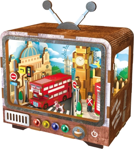 2Kids Toys 3D houten bouwpakket retro TV Londen