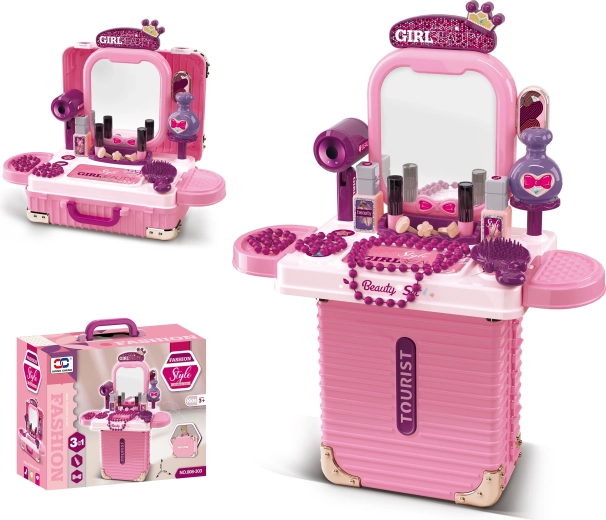 2-in-1 kleine koffer en kaptafel met spiegel SPARKYS