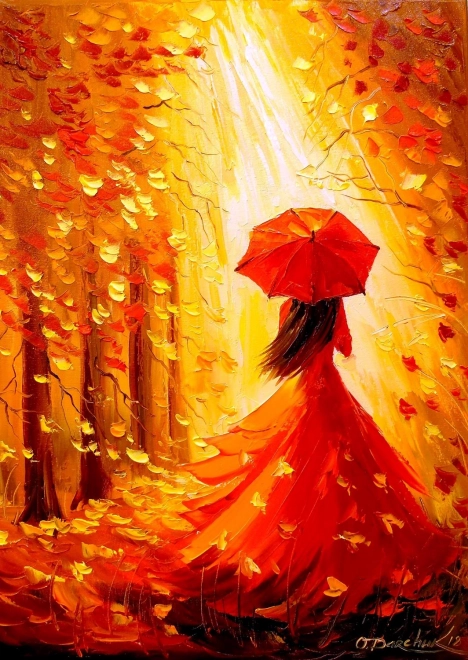 Enjoy puzzel Herfstige dame – 1000 stukjes