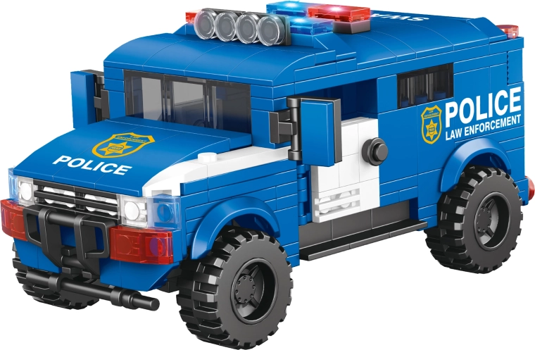 Bouwset politieauto 17 cm