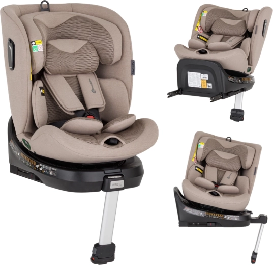 Petite&Mars draaibaar autostoeltje Twistguard pro i-Size tan brown air 40–150 cm (0–36 kg)