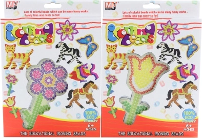 Strijkkralen met bloemen-sjabloon