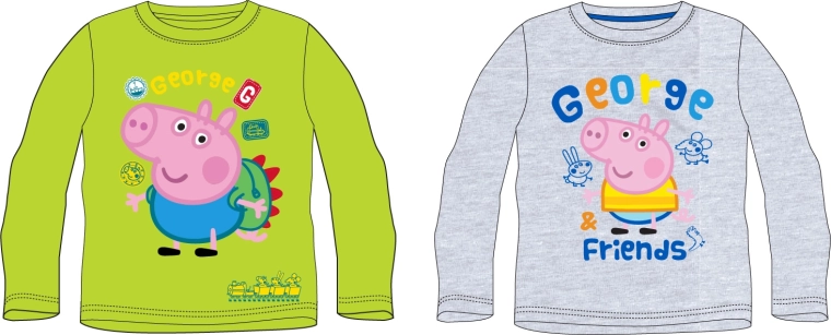 Peppa Pig kinder-T-shirt met lange mouwen (assortiment maten 92–116) - 1 stuk