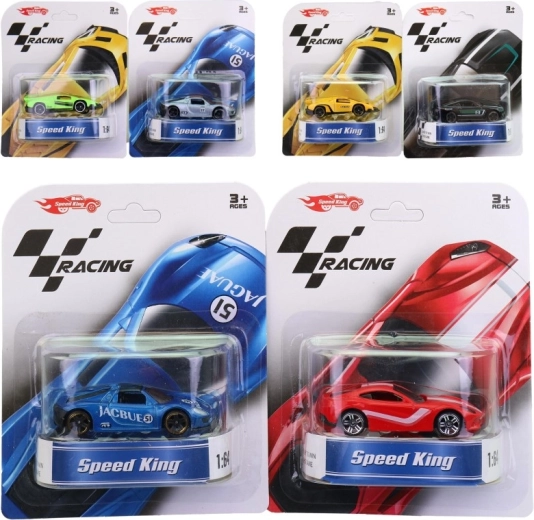 Metalen autootje 8 cm op kaart