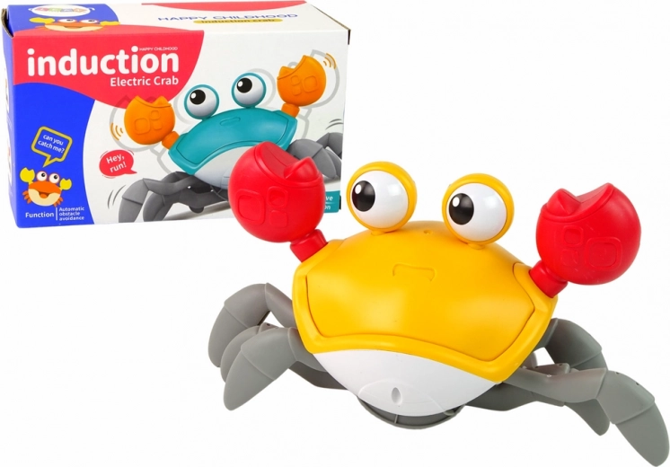 Interactieve bewegende krab met melodieën oranje