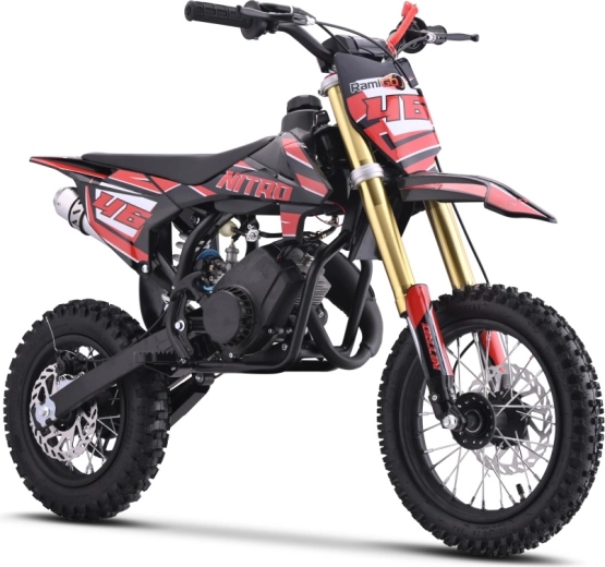 Benzine kinder crossmotor NITRO 60cc rood