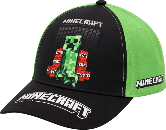 Kinderpet Minecraft Creeper zwart-groen 55 cm