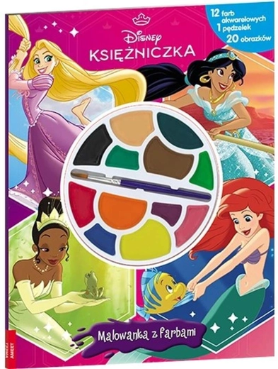 Disney Prinsessen – kleurboek met aquarelverf