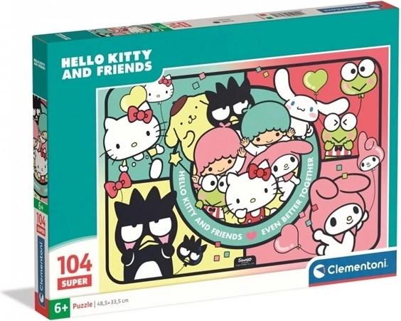 Clementoni SuperColor puzzel Hello Kitty en vrienden 104 stukjes