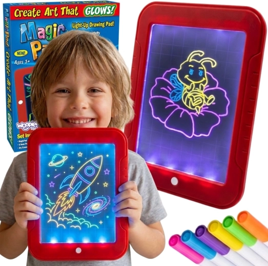 WOOPIE lichtgevende tekentablet met neonkleuren