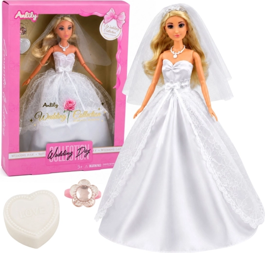 Anlily modepop bruid in trouwjurk 30 cm