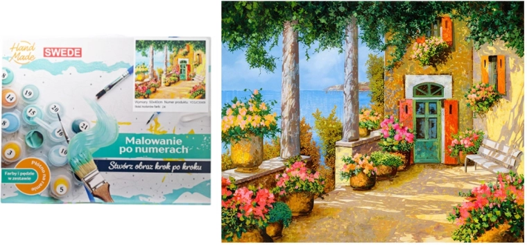 Schilderen op nummer – terras met zeezicht