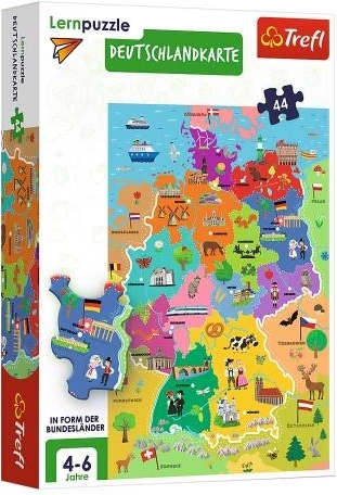 Educatieve puzzel kaart van Duitsland (Duitse versie) – 44 stukjes
