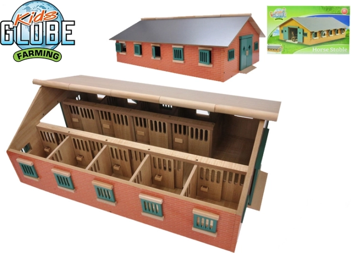 Kids Globe houten paardenstal 1:32